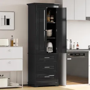 Merax 70" Tall Kitchen Pantry Cabinet with Doors and Drawers, Storage Shelf Organizers for Home, Bathroom and Living Room,
