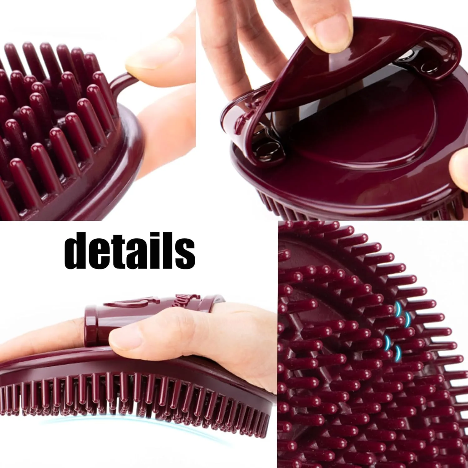 Meridian Brush Massage Body, Full Body Massage Brush, Handheld Professional Flexible Bristles, Relaxation Meridian Care with Acupuncture Point Chart (2PCSF)