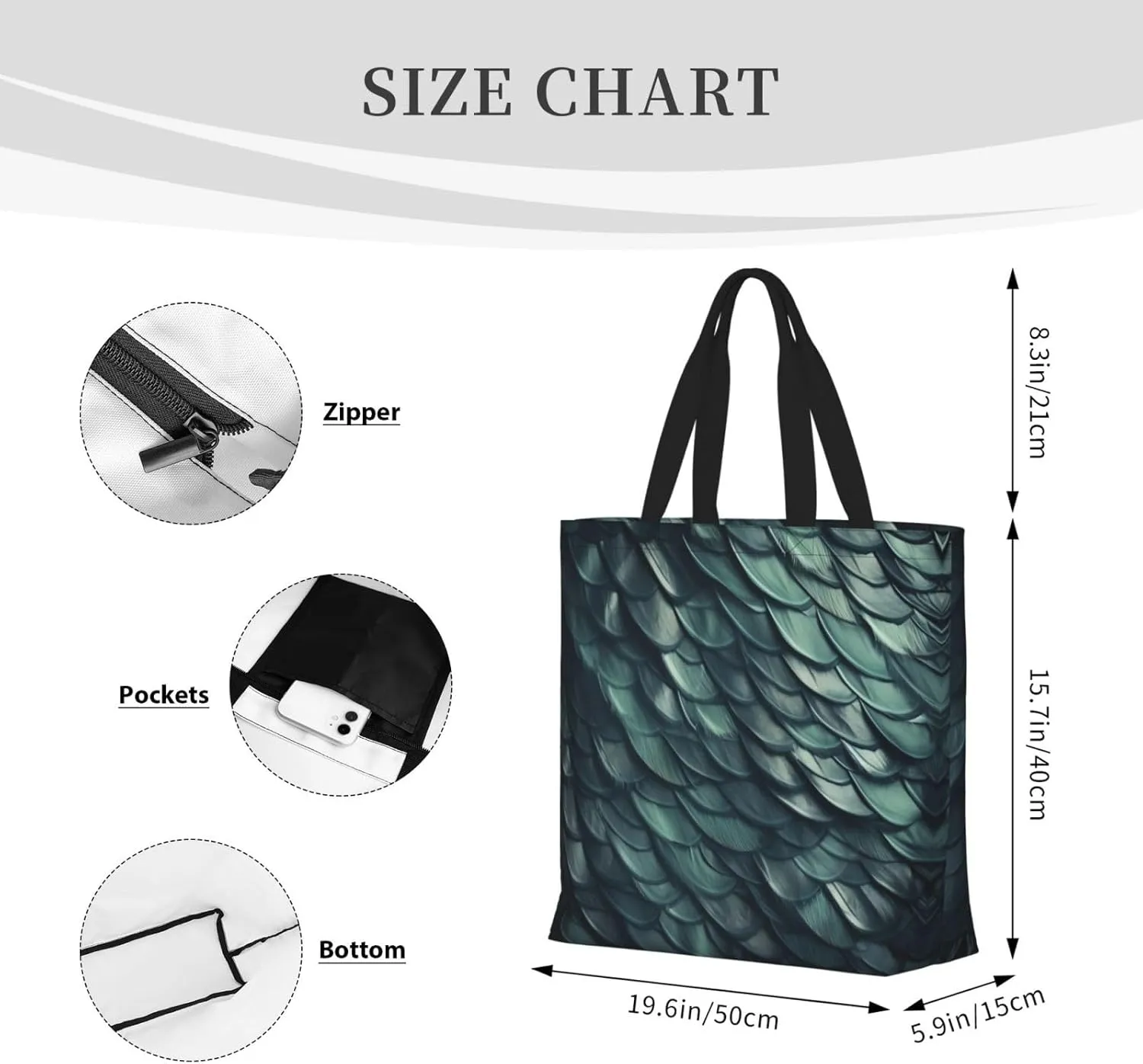 Merry Christmas Print Tote Bag Shoulde Bag Handbag Grocery Bags Reusable For Office Shopping Travel Casual Work Holiday
