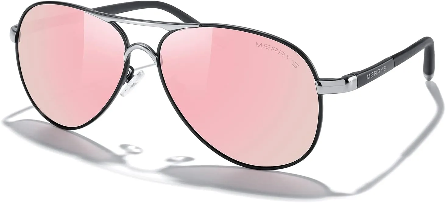 MERRY'S Aviator Sunglasses For Men Women Polarized Driving Sun glasses UV400 Protection S8513