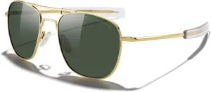 MERRY'S Classic Square Aviator Military Polarized Sunglasses for Men or Women S8636