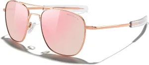 MERRY'S Classic Square Aviator Military Polarized Sunglasses for Men or Women S8636