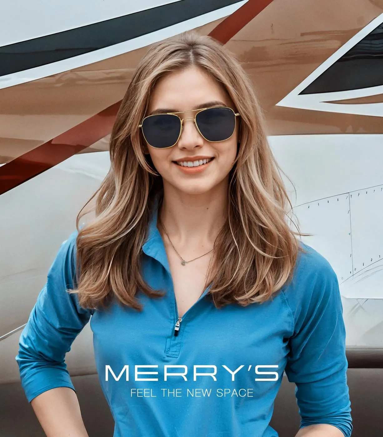 MERRY'S Classic Square Aviator Military Polarized Sunglasses for Men or Women S8636