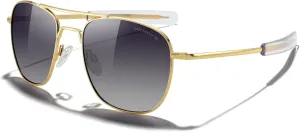 MERRY'S Classic Square Aviator Military Polarized Sunglasses for Men or Women S8636