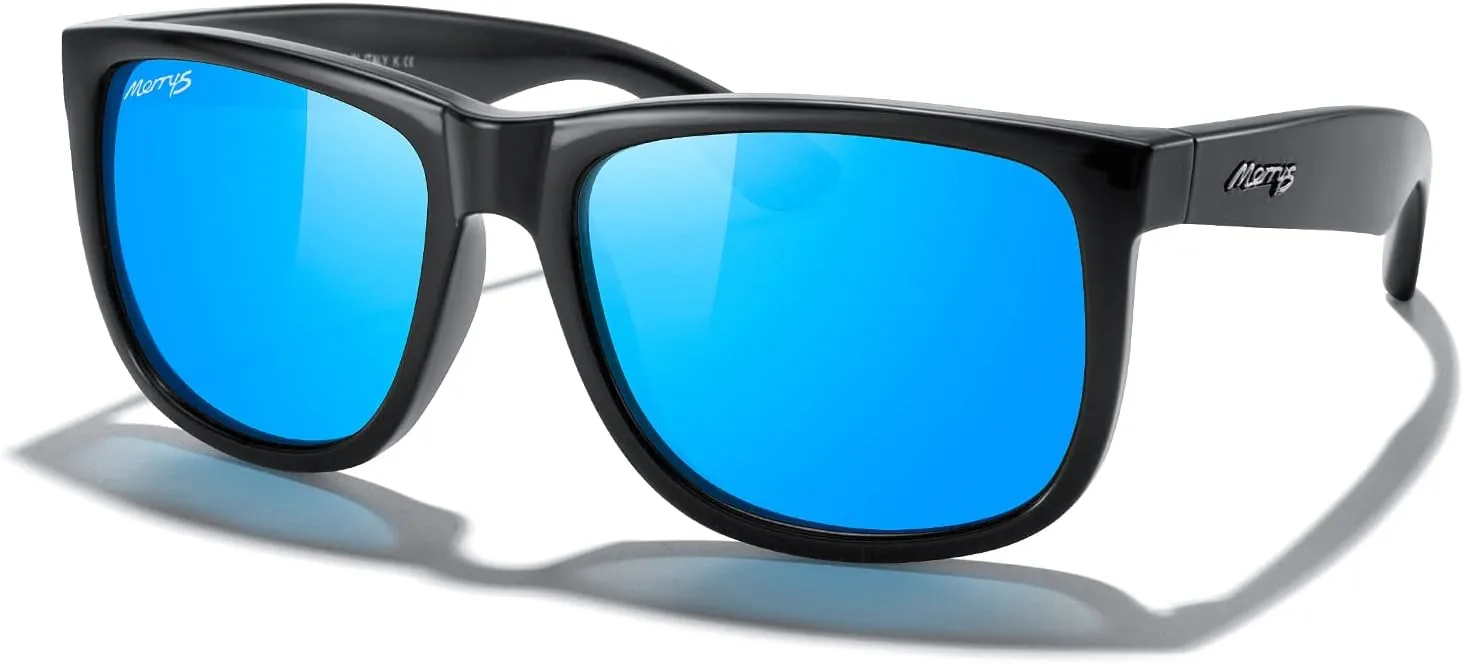 MERRY'S Men's Rectangular Polarized Sunglasses UV400 Protection for Driving Fishing Hiking Golf Outdoor Sport Glasses S8165