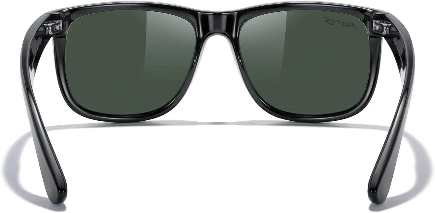 MERRY'S Men's Rectangular Polarized Sunglasses UV400 Protection for Driving Fishing Hiking Golf Outdoor Sport Glasses S8165