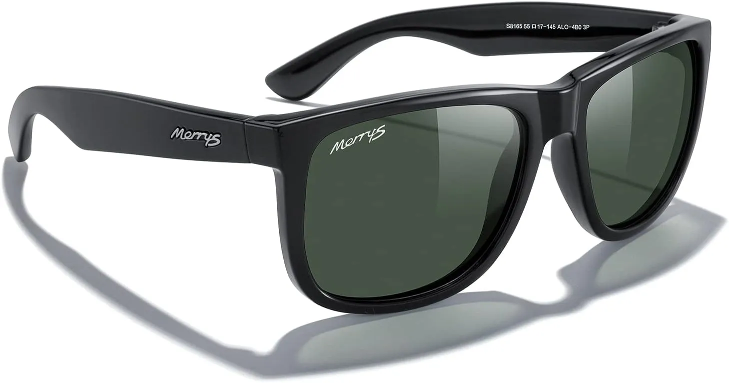 MERRY'S Men's Rectangular Polarized Sunglasses UV400 Protection for Driving Fishing Hiking Golf Outdoor Sport Glasses S8165