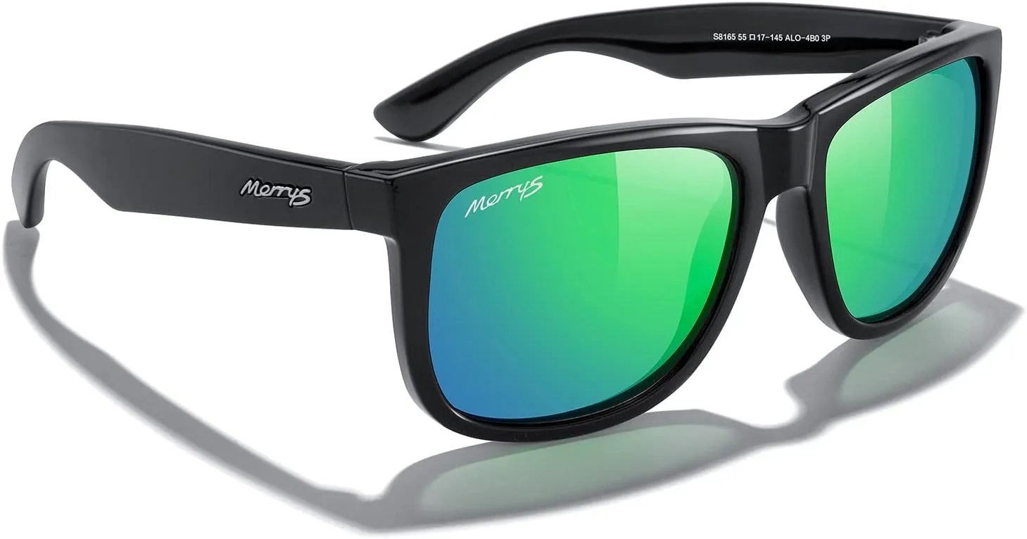 MERRY'S Men's Rectangular Polarized Sunglasses UV400 Protection for Driving Fishing Hiking Golf Outdoor Sport Glasses S8165