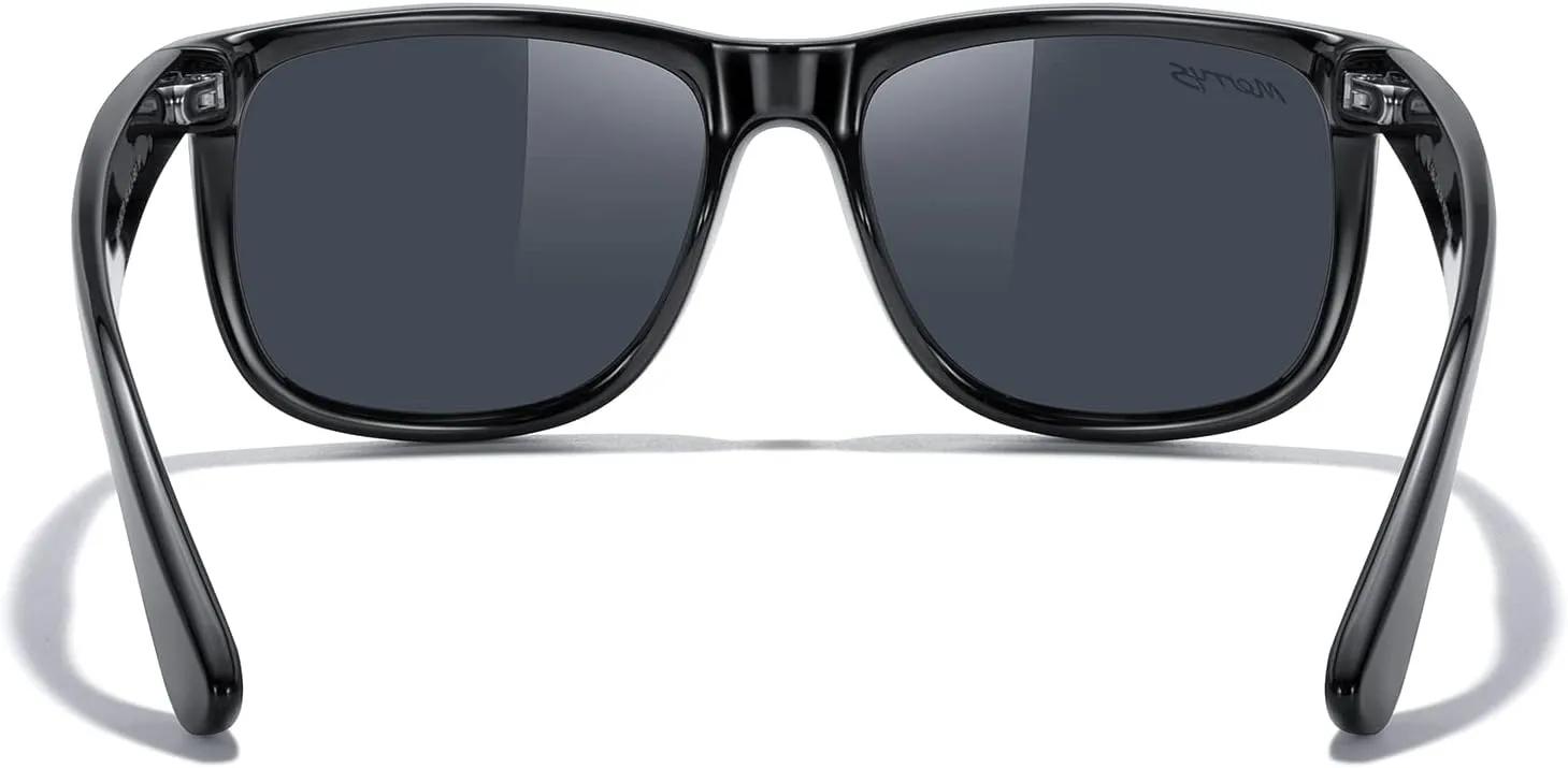MERRY'S Men's Rectangular Polarized Sunglasses UV400 Protection for Driving Fishing Hiking Golf Outdoor Sport Glasses S8165