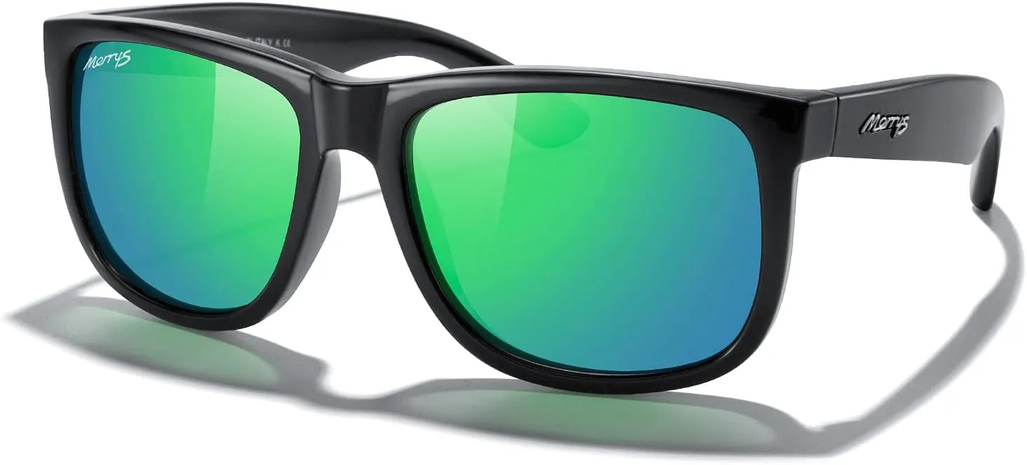 MERRY'S Men's Rectangular Polarized Sunglasses UV400 Protection for Driving Fishing Hiking Golf Outdoor Sport Glasses S8165