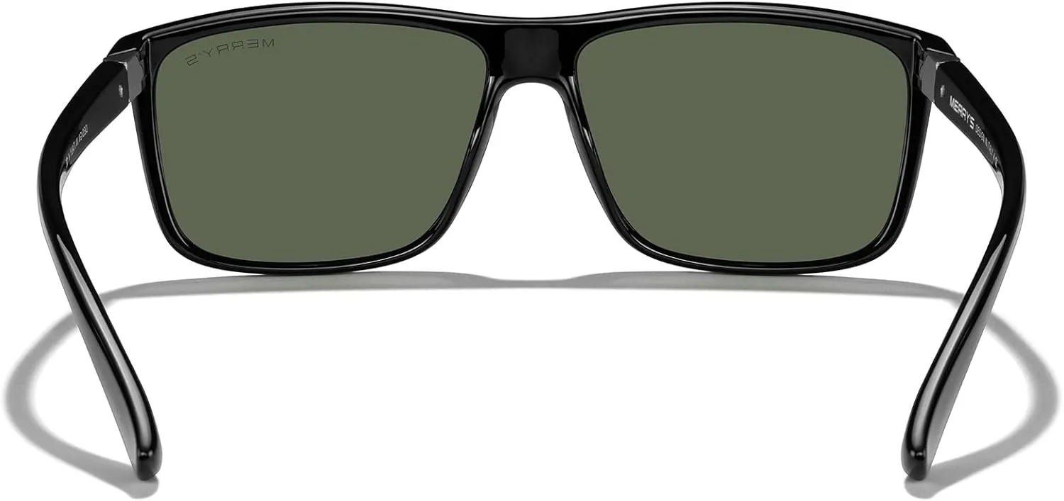 MERRY'S Rectangular Polarized Sports Sunglasses for Men Women Cycling Driving Fishing UV400 Protection S8225