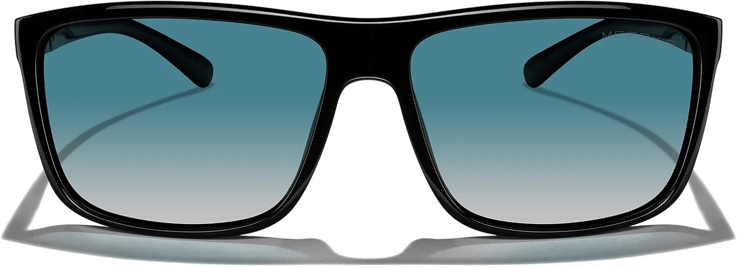 MERRY'S Rectangular Polarized Sports Sunglasses for Men Women Cycling Driving Fishing UV400 Protection S8225