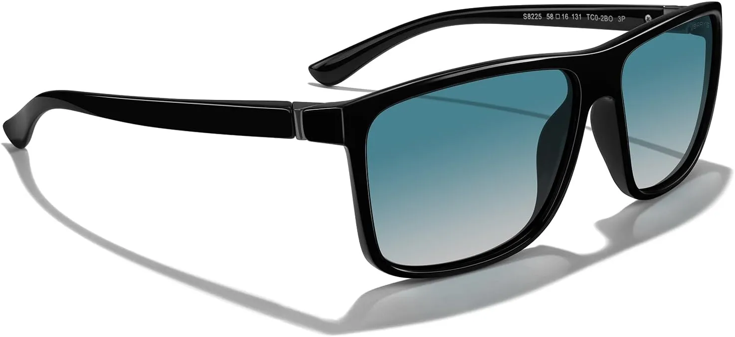 MERRY'S Rectangular Polarized Sports Sunglasses for Men Women Cycling Driving Fishing UV400 Protection S8225