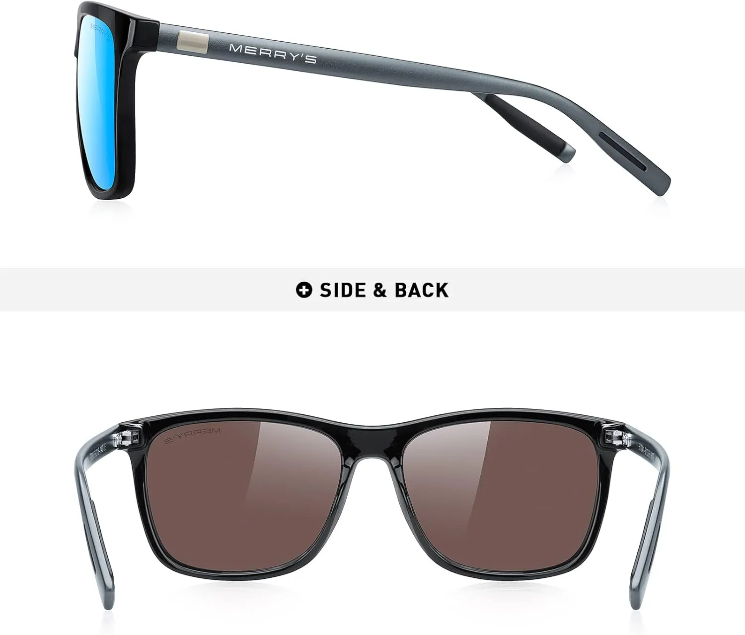 MERRY'S Unisex Polarized Aluminum Sunglasses Vintage Sun Glasses For Men/Women S8286