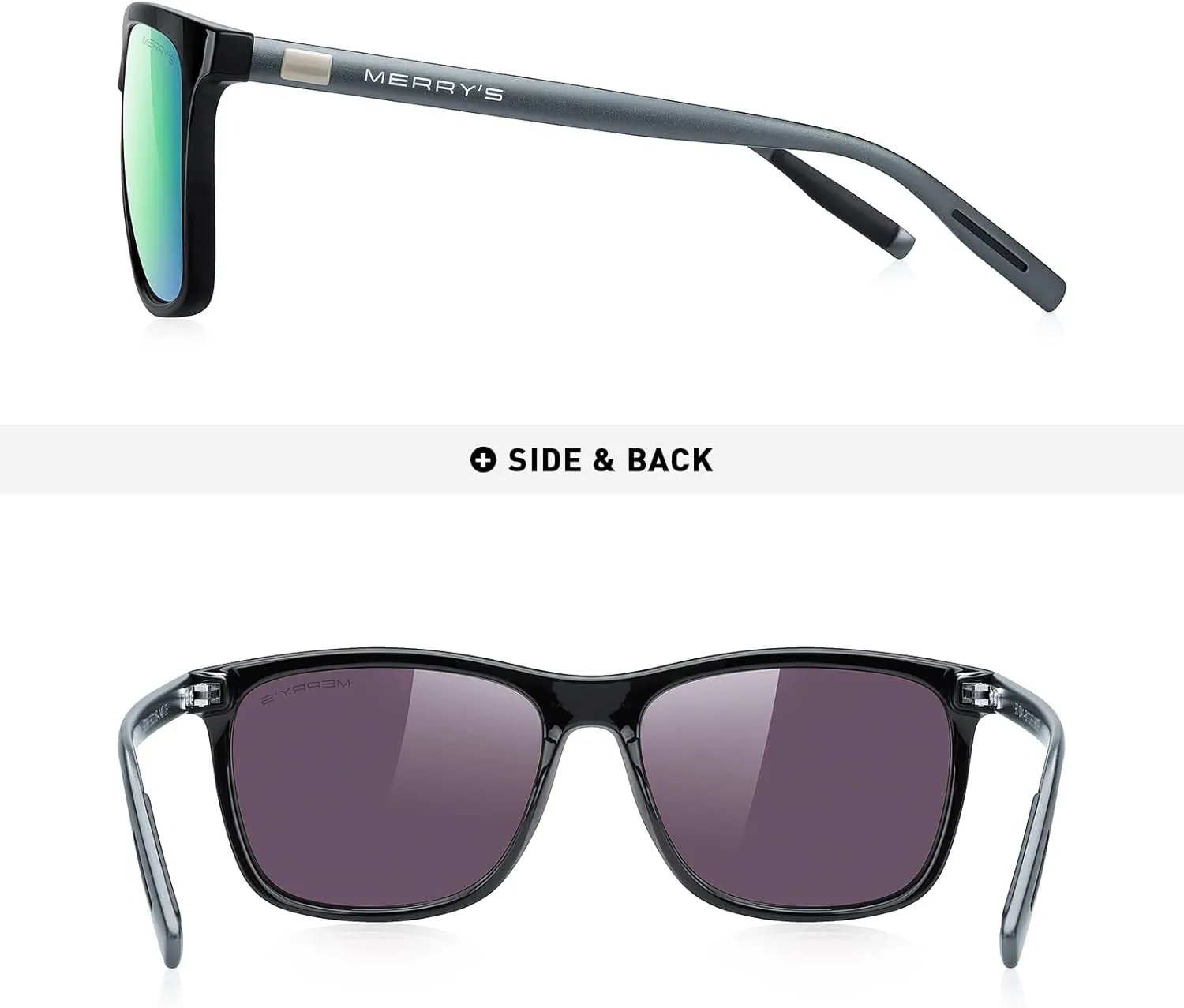 MERRY'S Unisex Polarized Aluminum Sunglasses Vintage Sun Glasses For Men/Women S8286