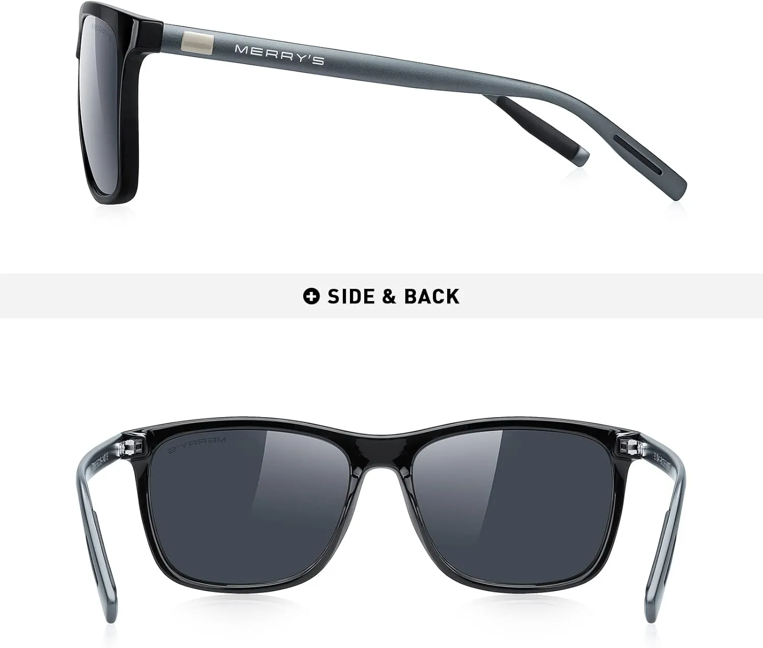 MERRY'S Unisex Polarized Aluminum Sunglasses Vintage Sun Glasses For Men/Women S8286