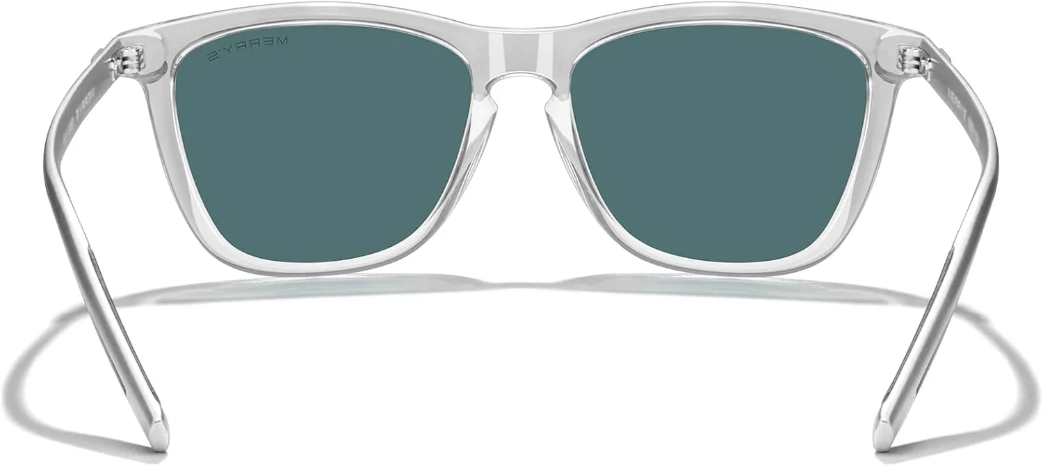 MERRY'S Unisex Polarized Sunglasses for Women Men Classic Retro Designer Style Aluminum Legs