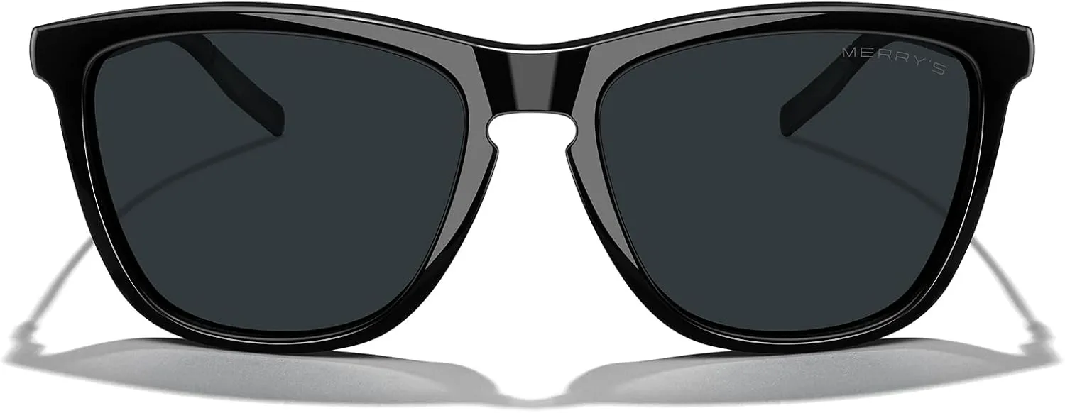 MERRY'S Unisex Polarized Sunglasses for Women Men Classic Retro Designer Style Aluminum Legs