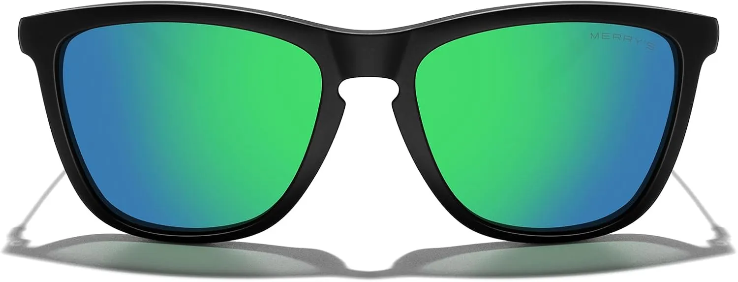 MERRY'S Unisex Polarized Sunglasses for Women Men Classic Retro Designer Style Aluminum Legs