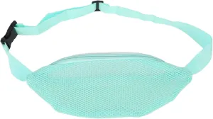 Mesh Beach Bag, Grid Clear Fanny Pack, Beach Waist Packs Sand Toys for Kids and Adults Waterproof Belt Lightweight Waist Bags for Outdoor Sports(Light Blue)