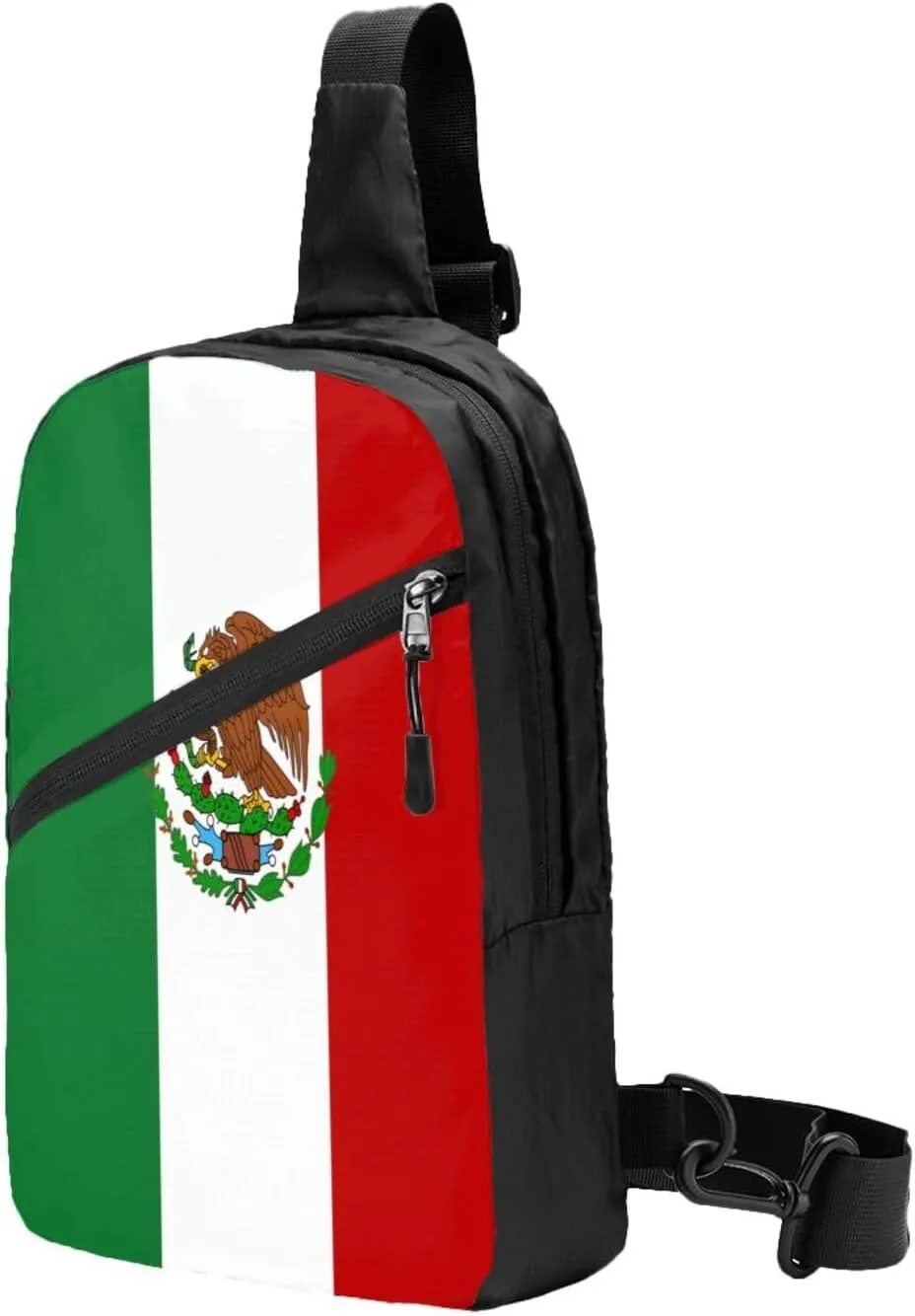 Mexico Mexican Eagle Flag Portable Crossbody Bag Foldable Sling Bags Sports Gym Chest Daypack Reusable Shoulder Backpack Casual Diagonally Rucksack Fanny Packs