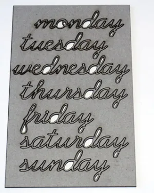 Mini Word Set - Days of the Week