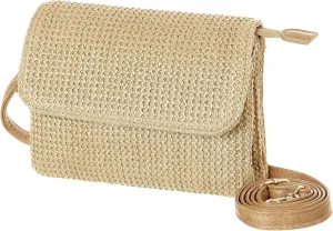 MINICAT Straw Small Summer Purses for Women Crossbody Purse Beach Bags for Everyday Cruise Travel Vacation Essentials