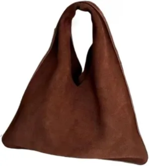Minimalist Handbag Hobo Bag Faux Suede Soft Tote Bag Casual Large Purse Shoulder Bag Trendy Commuter Bag