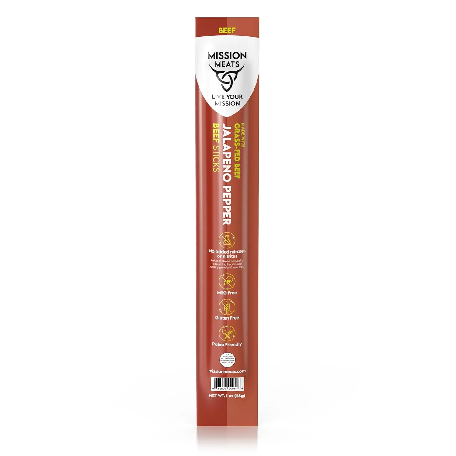 Mission Meats Variety Pack with 100% Grass Fed Beef, Free Range Turkey, and Cracked Pepper Pork Sticks – Gluten & Sugar Free, Whole 30 and Paleo Friendly, 1oz (Pack of 24)
