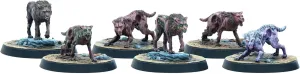 Modiphius Entertainment: Fallout: Wasteland Warfare Creatures: Mongrel Scavenging Pack - 6 Figures, Unpainted 32mm Multi-Part Resin Miniatures, RPG