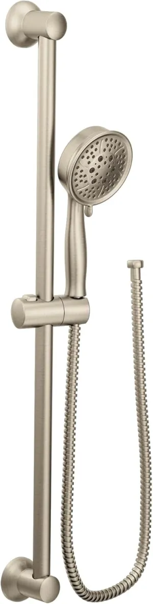 Moen 3667EPBN Collection Eco-Performance Handheld Showerhead with 69 Long Hose Featuring 30-Inch Slide Bar, Brushed Nickel