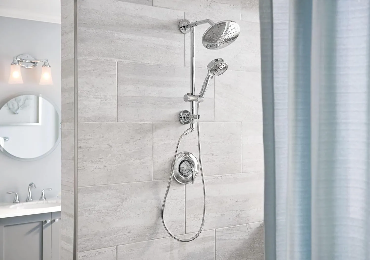 Moen Chrome Replacement 4-Function Eco-Performance Handheld Showerhead, 164927