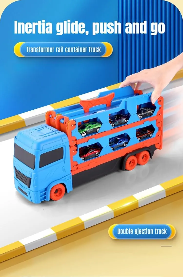 [Mokcoliy]【Transforming Catapult Truck Toy】 Foldable oy Vehicle Model for Boys 3-6 | 【Portable Truck Toy】 with Action | for Birthday, Christmas & Outdoor Ages 3-8