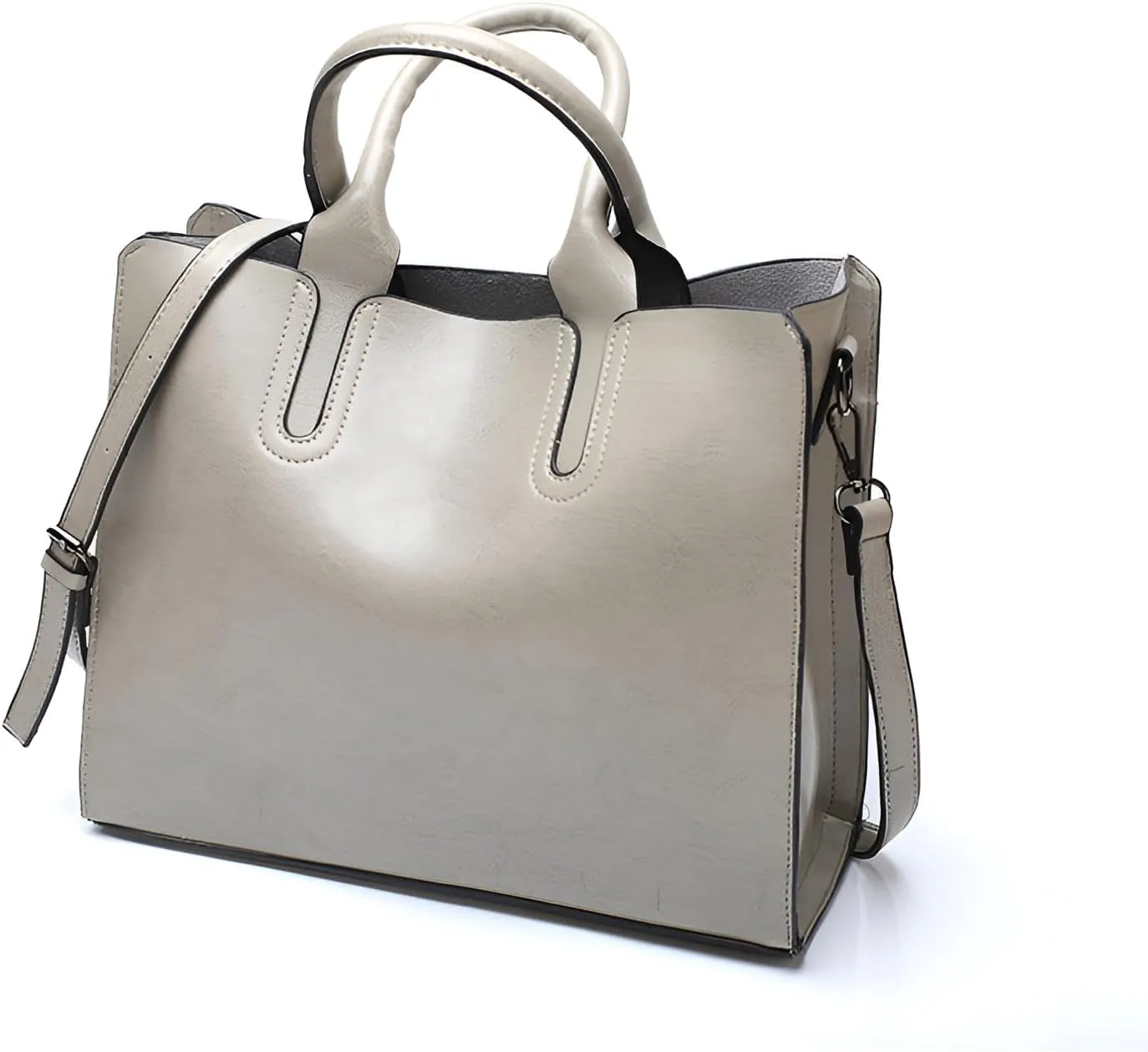 Mokcoliy]【Women's Crossbody Tote Bag 2021 Retro Stylish Shoulder Bag, Large Capacity PU Leather Handbag for Everyday Use, Office & Weekend, Fashion-Forward Functional Design