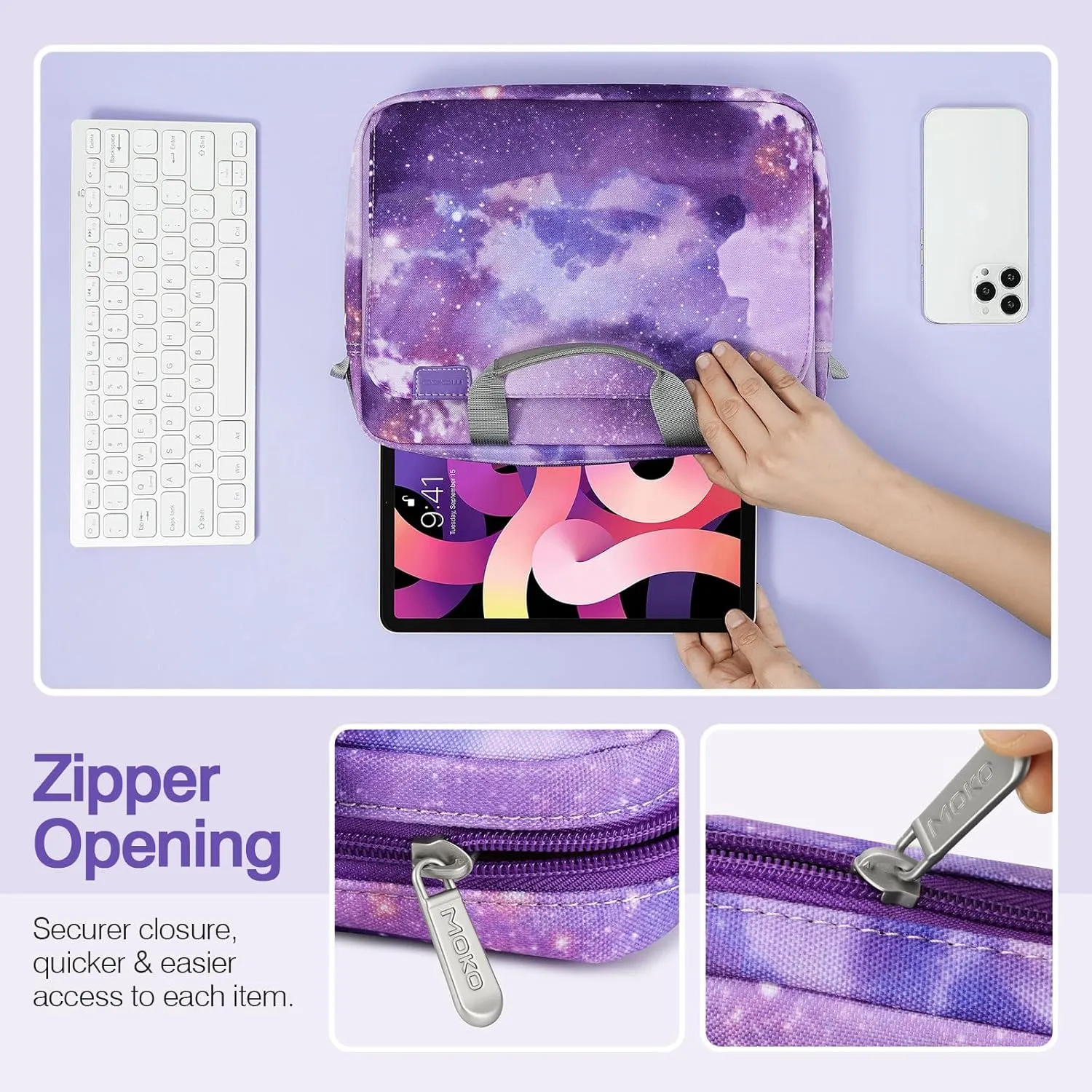 MoKo Tablet Sleeve Case, Protective Handle Shoulder Bag