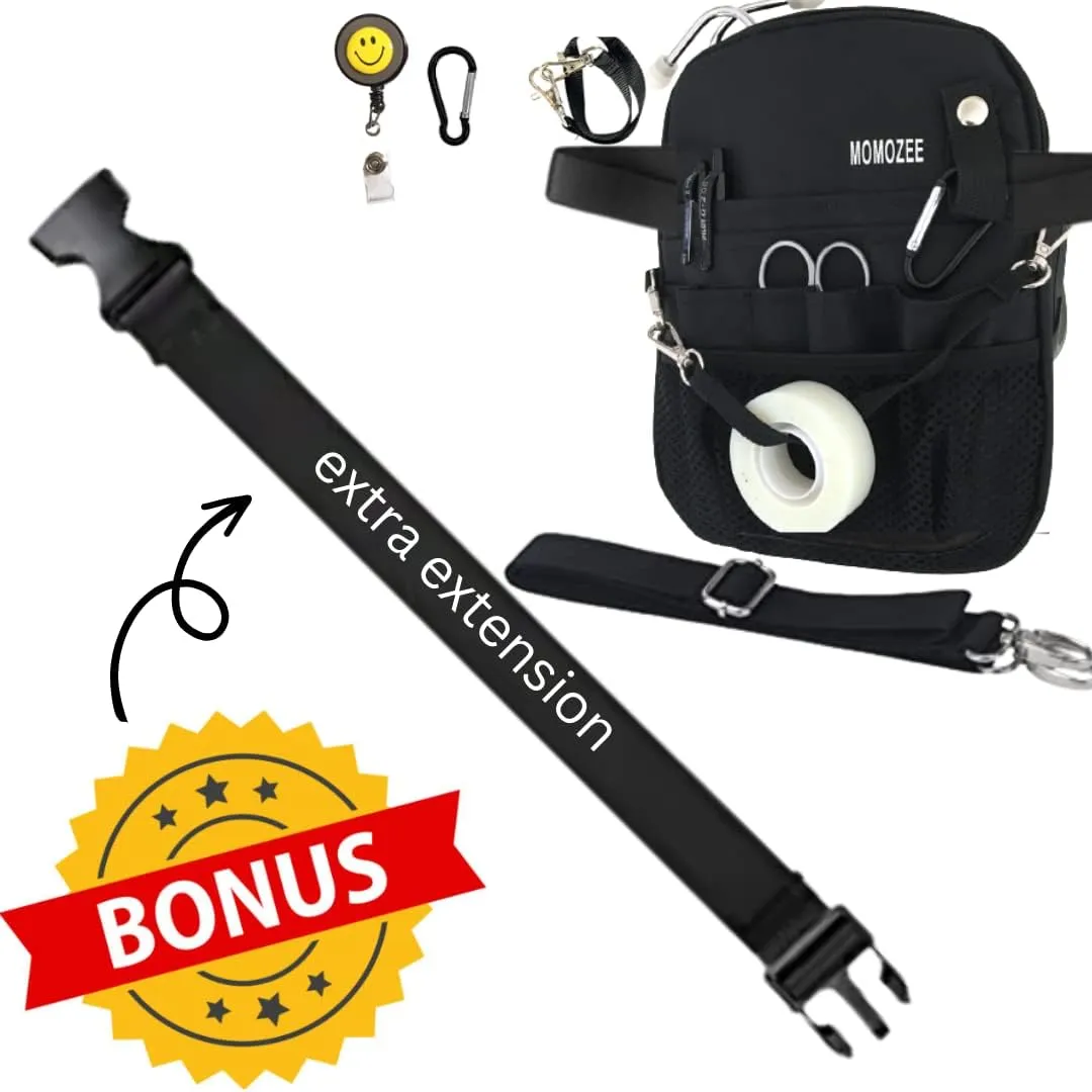 MOMOZEE nurse bag, Nursing essentials for Nurses Fanny Pack, Nurse Students essentials, Nurses accessories for work, nurse gift Waist pouch, medical tool Belt (CNA,RN,PCT,PA,MD)