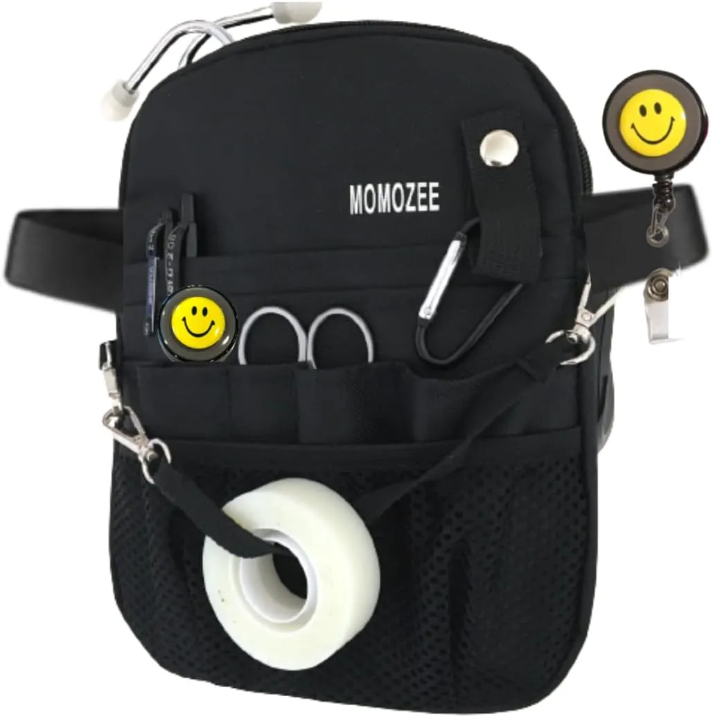 MOMOZEE nurse bag, Nursing essentials for Nurses Fanny Pack, Nurse Students essentials, Nurses accessories for work, nurse gift Waist pouch, medical tool Belt (CNA,RN,PCT,PA,MD)