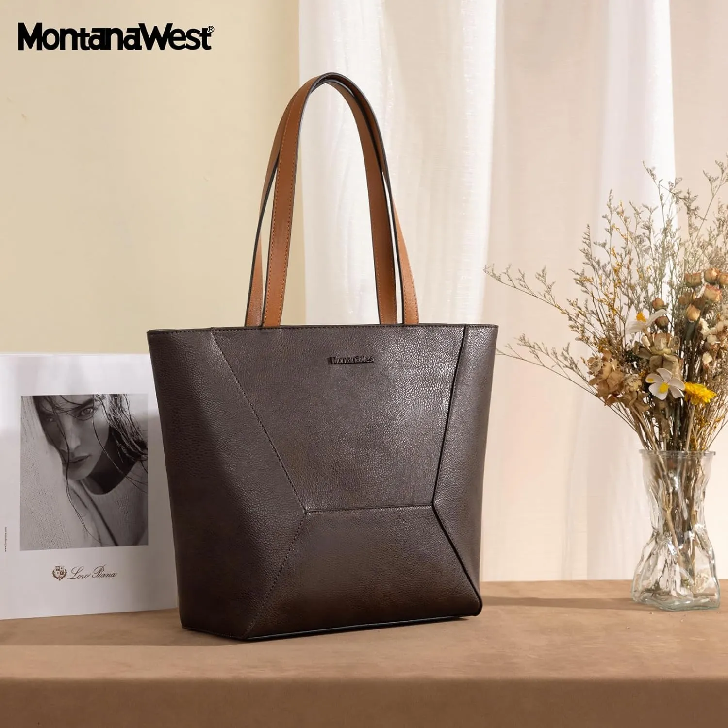 Montana West Tote Bag for Women Work Top Handle Handbags and Purses