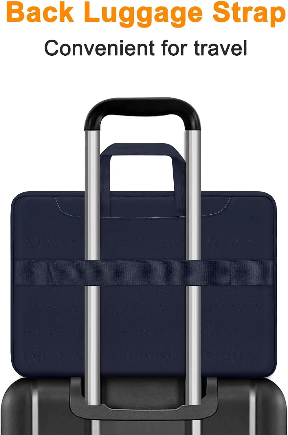 MOSISO 360 Protective Laptop Shoulder Bag,15-15.6 inch Computer Bag Compatible with MacBook Pro 16, HP, Dell, Asus Notebook,Messenger Briefcase with Front Quilted Raised Horizontal Pockets, Navy Blue