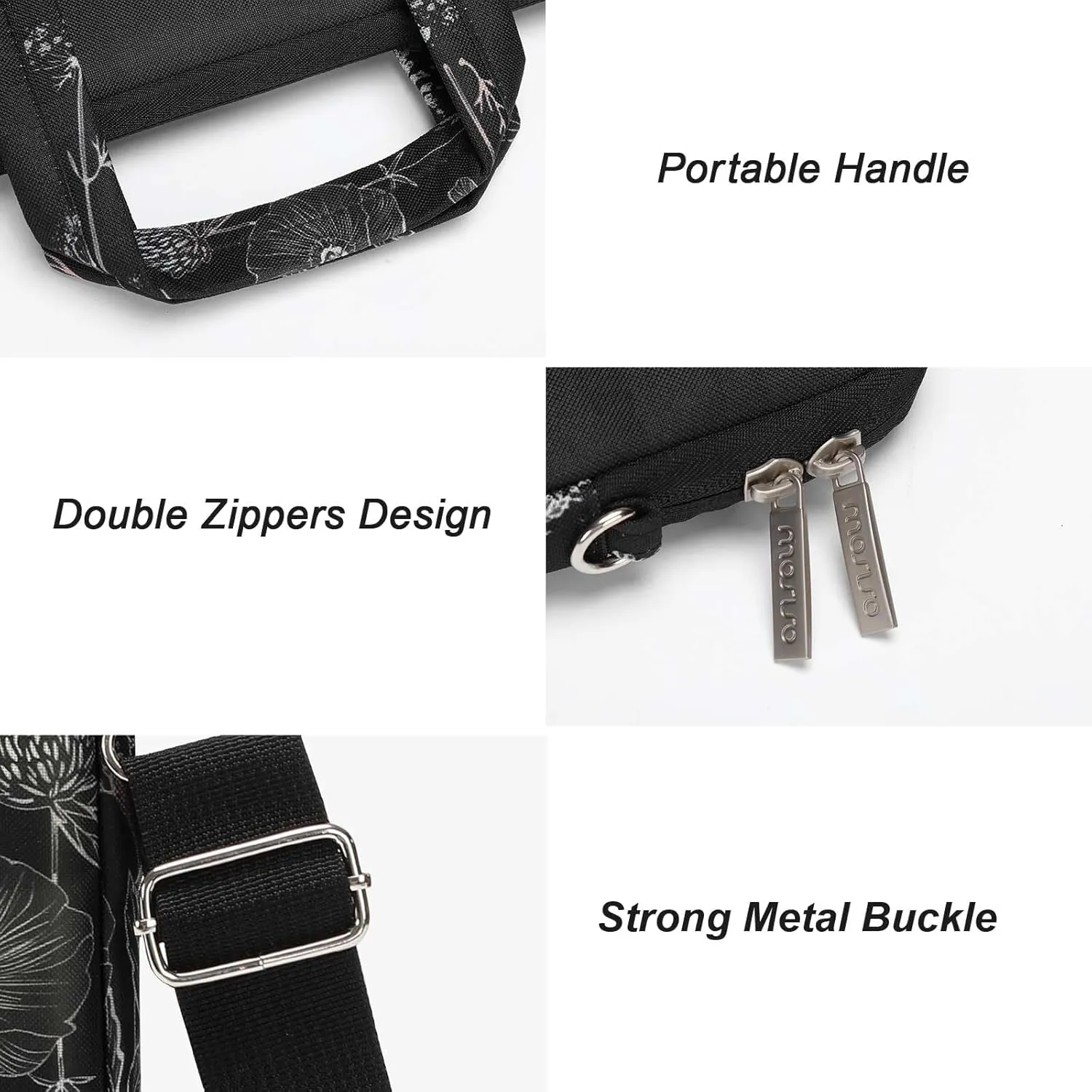 MOSISO Laptop Bag for Women, 15.6 inch Computer Bag Compatible with MacBook, HP, Dell, Lenovo, Asus, Notebook, 15-15.6 inch Laptop Messenger Shoulder Sleeve with Strap, Retro Flower