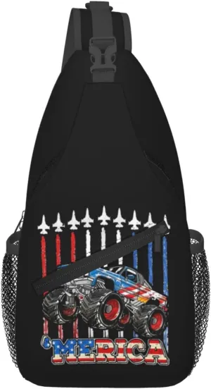 Motocross Dirt Bike Racing Flying Jump Sling Bag Adjustable Crossbody Bag Casual Chest Bags Travel Shoulder Backpack