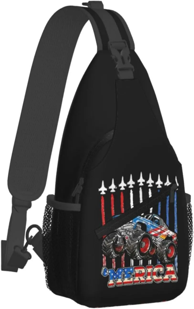 Motocross Dirt Bike Racing Flying Jump Sling Bag Adjustable Crossbody Bag Casual Chest Bags Travel Shoulder Backpack