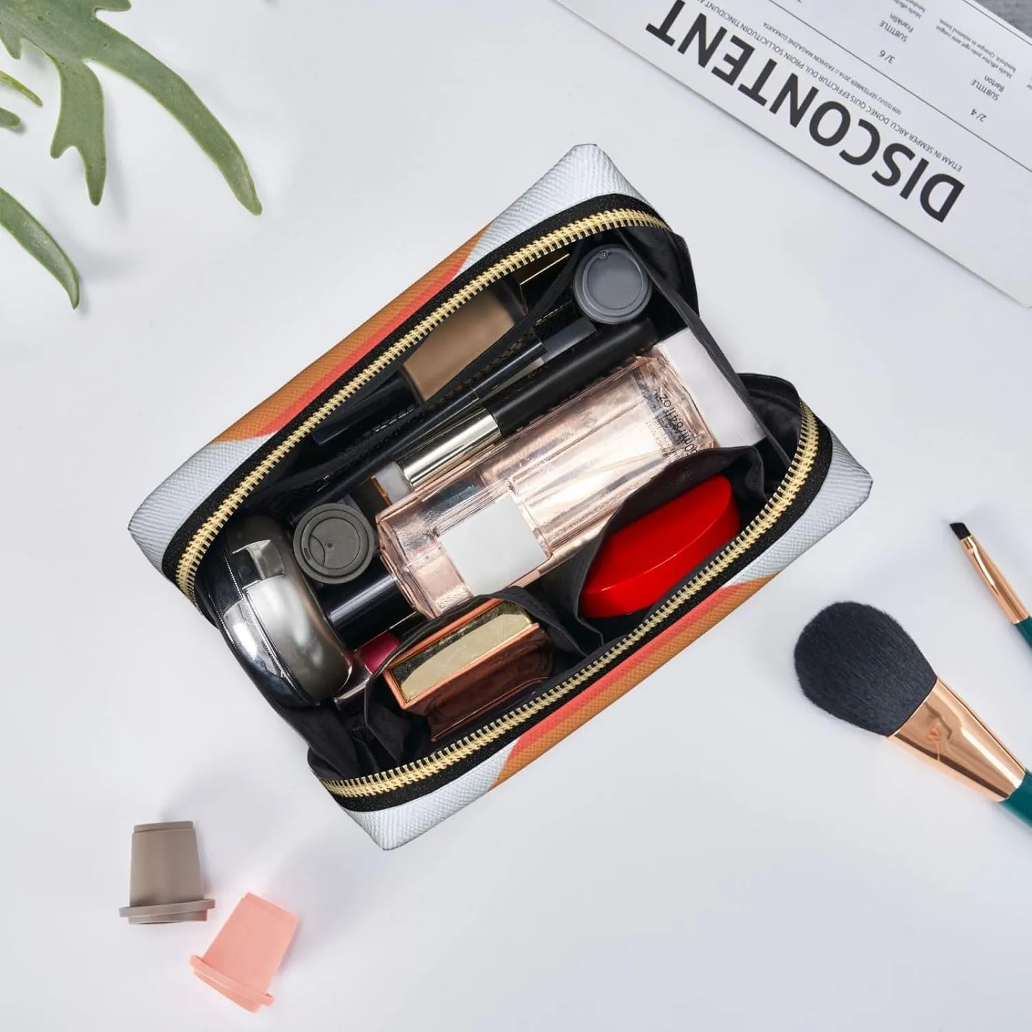 Mountain Sunrise Printed Small Makeup Bag,Travel Cosmetic Bag Purse with Zipper,Water-resistant Makeup Organizer Bag for Women