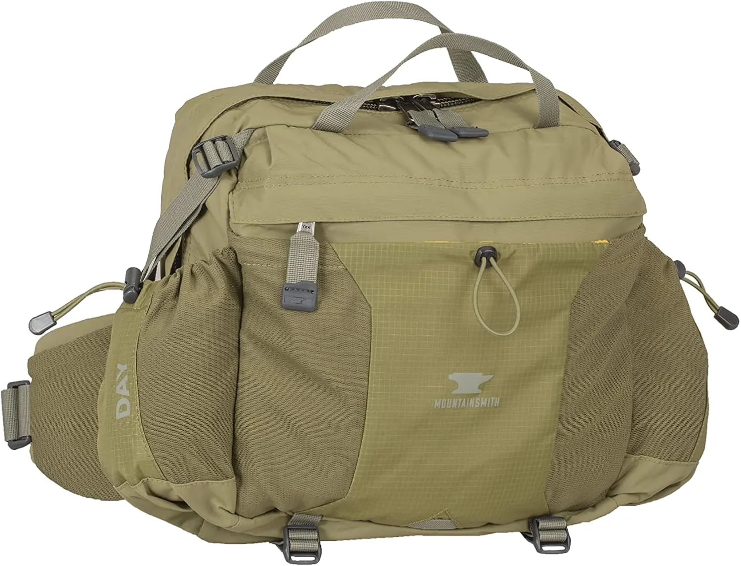 Mountainsmith Day Lumbar Waist pack, Running, Hiking, Cycling, Travel, and Outdoor Sport Activities with Dual Water Bottle Holders, Olive Green