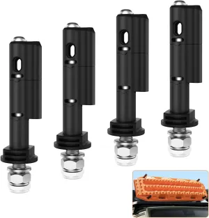 Mounting Pins for Recovery Boards, Lockable Design Traction Boards Mounting Pins, Theftproof Safety Kits, Safe Mount Pins Fit for MaxTrax MKII Recovery Boards, 4 Packs