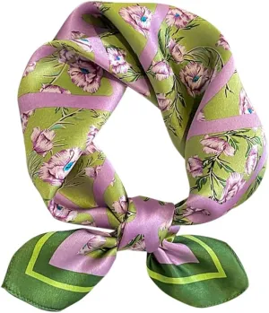 Mulberry Silk Scarfs Neck Scarf 21"x21" Small Square Scarfs hair scarf bandana for Women Gift Packed