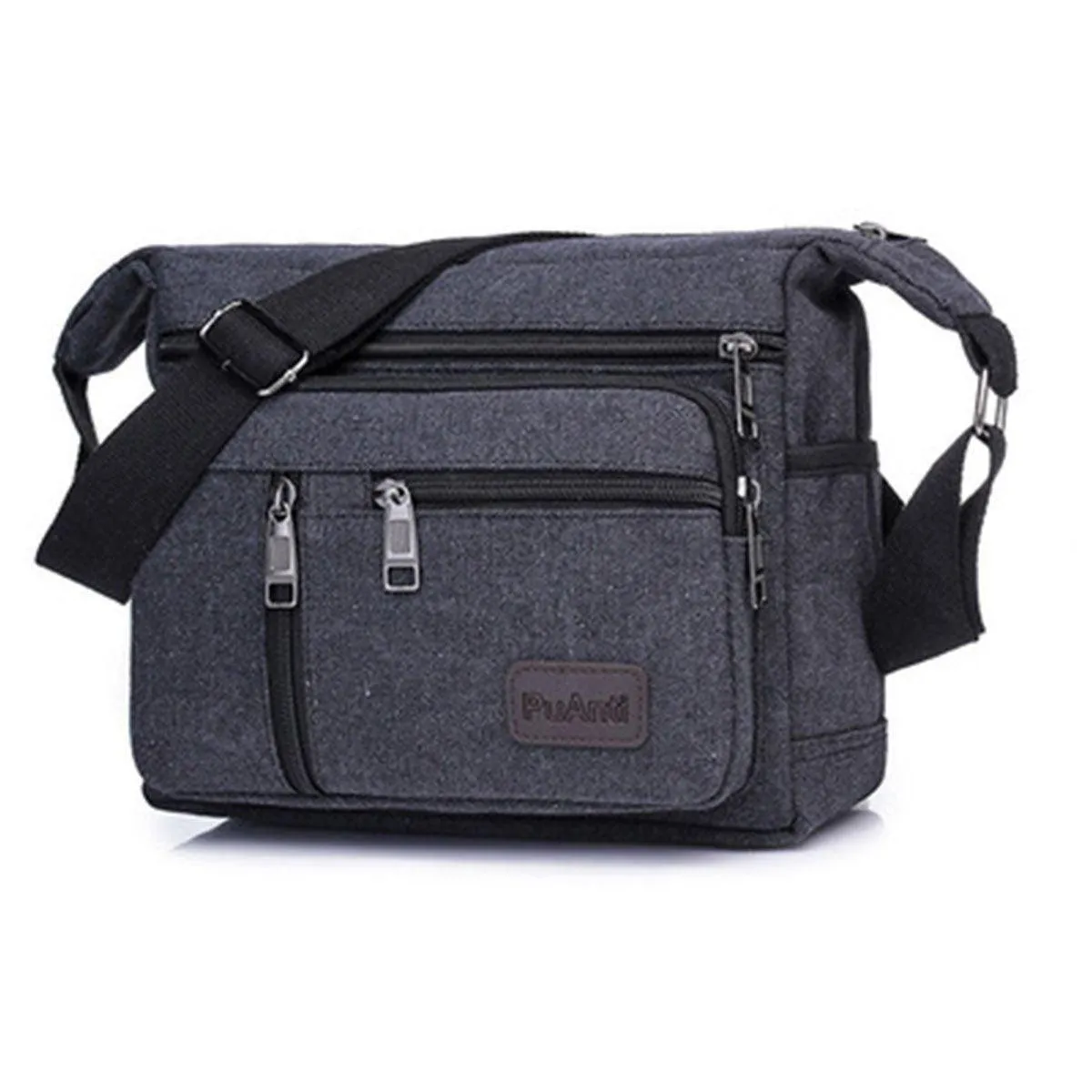 Multi Layer Canvas Crossbody Bag Casual Shoulder Bag for Travel Messenger Bag