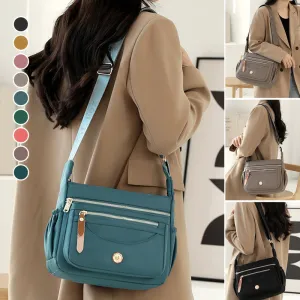 Multi layer large capacity shoulder bag