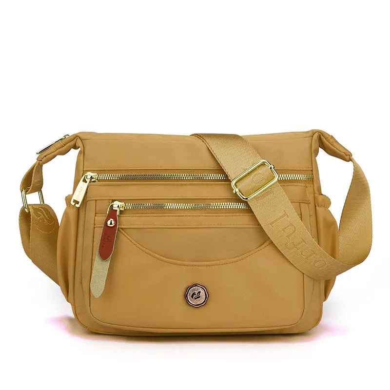 Multi layer large capacity shoulder bag