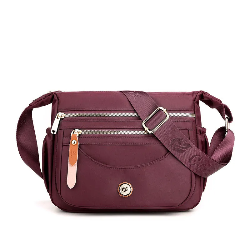 Multi layer large capacity shoulder bag